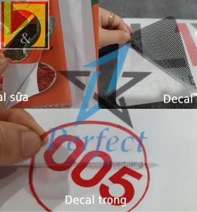 In decal (sữa / trong / lưới)